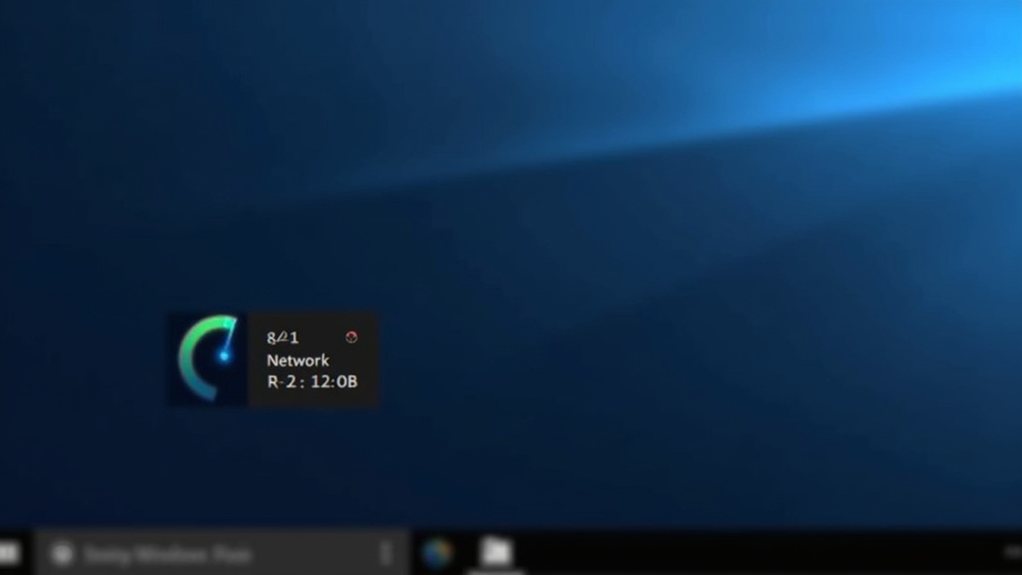 taskbar internet speed testing